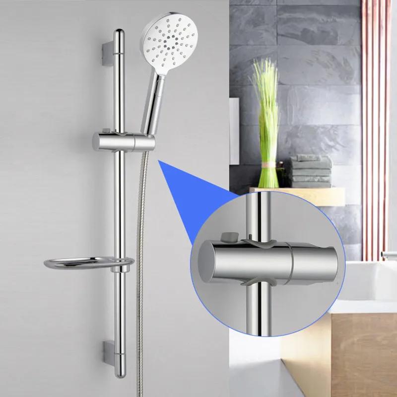 304 Stainless steel Universal Shower Head Holder Adjustable 22~25mm Rail Holder Bathroom Accessories Shower Mounting Brackets