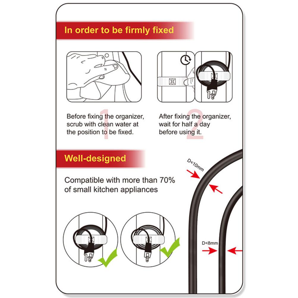2 Pcs Cord Organizer for Kitchen Appliances Plastic Cord Wrap Cord Holder Cable Organizer for Small Home Appliances