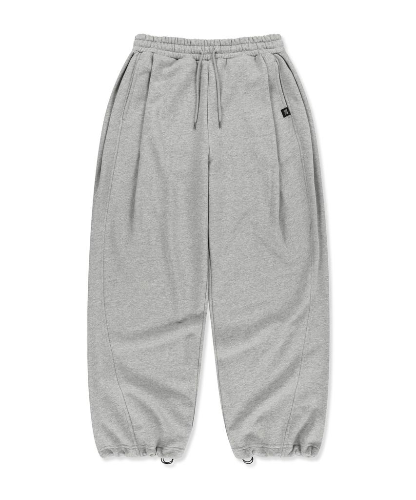 BROWNBREATH Stamp Tag Wide Sweatpants - Melange Gray