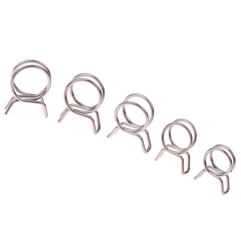10 Stück 5 mm - 14 mm Schlauchschellen Edelstahl Rohrschlauch Federklemmen Kraftstoffleitung Schlauchschellen Dichtrohrklemmen für Boote Motorräder