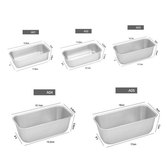 Cake Mold Non-stick No Penetration Aluminum Alloy Rectangle Bread Dessert Mould for Kitchen Baking