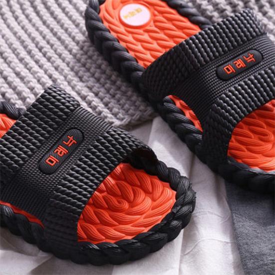 Damen-Hausschuhe für Frühling und Sommer, weiche Sohle, leicht, flach, für den Innenbereich, große, rutschfeste Strandhausschuhe für den Außenbereich