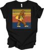 Bigfoot Taco Shirt Funny Sasquatch Carrying Taco Retro Vintage Mexican Food Tee