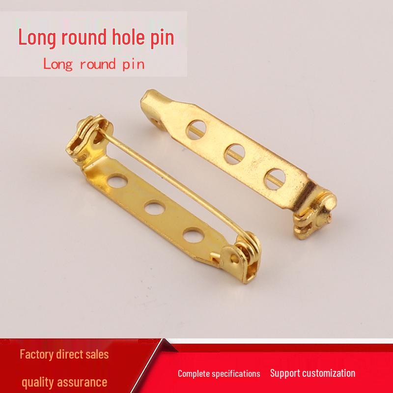 Gold Lockable Safety Brooch Pin for Clothes and Corsage Accessories