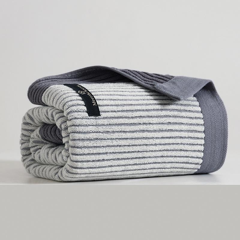 Pure Cotton Class A Soft Absorbent Embroidered Bath Towel - Luxurious, Thickened for Adults