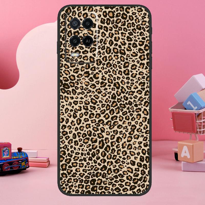 Leopard Print Case For Oppo A78 A38 A18 A98 A58 A60 A80 A40 A96 A76 A16 A94 A74 A54 A15 A17 A57 A77 A5 Pro