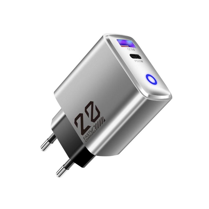 European Plugs USB C Fast Charger 20W Builts In LED Charging Status Light Portable Design For Multiple Devices Use