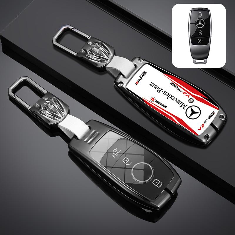 For Mercedes Benz A C E S G Class GLC CLE CLA GLB GLS W177 W205 W213 W222 X167 AMG Racing Track Style Design Car Key Case Cover