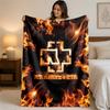 Coperta in Flanella con Stampa Rammstein Morbida Leggera Coperta Plaid in Peluche per Letto Divano Uso Domestico