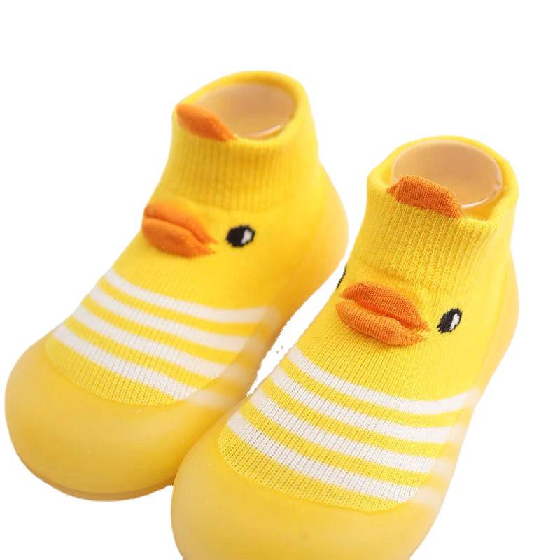 Summer/Autumn Baby Walker Shoes - Soft Sole, Non-slip Rubber Cartoon Floor Sock Shoes for Infants