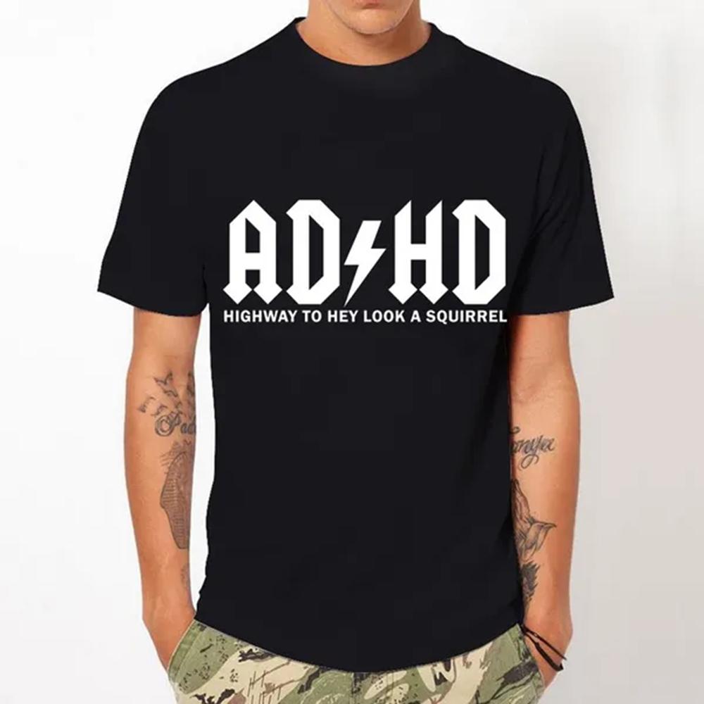 

Летний стиль Новая мужская мода ADHD Highway To... Эй, смотри, белка! забавная футболка с коротким рукавом мужская 51023 3XL