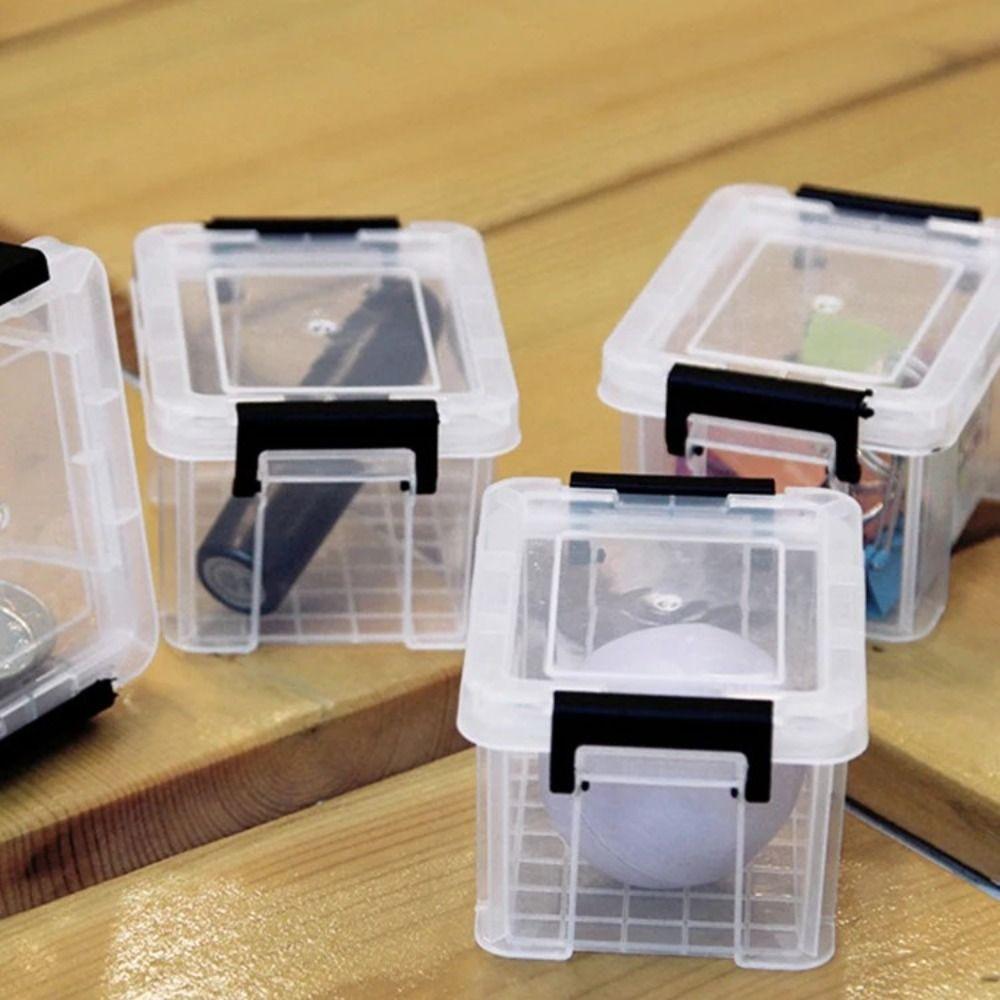 Desktop Mini Storage Box Transparent Sundries Storage Box Durable Tool Storage Box  Home