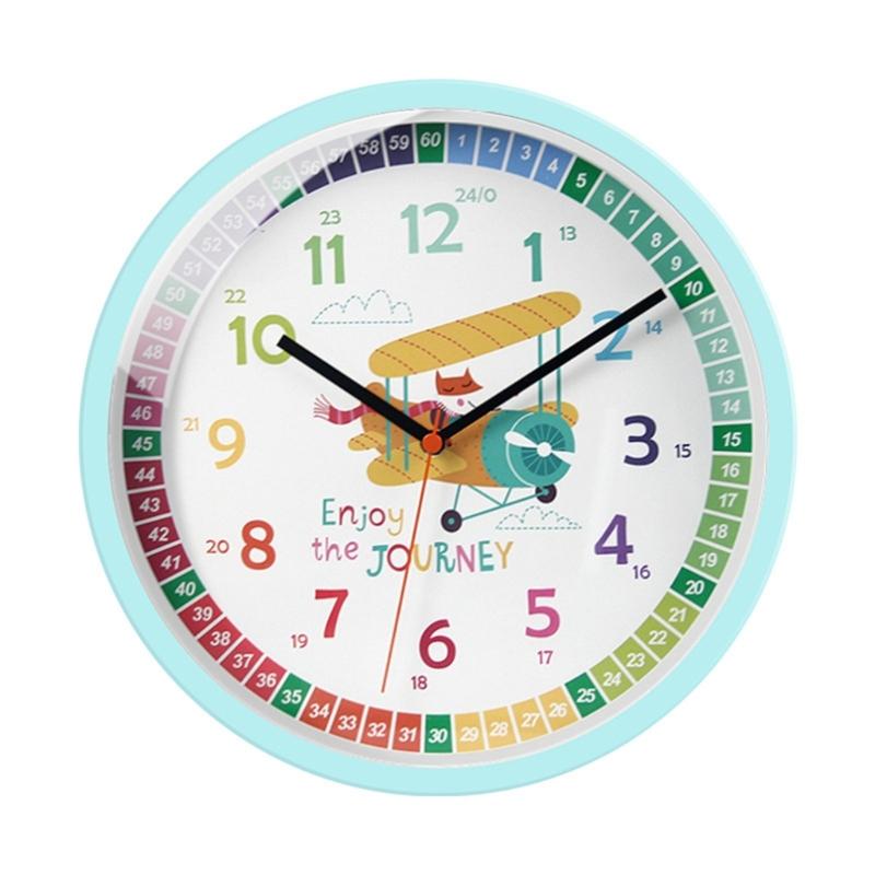 Educational Learnings Clock for Kids Alarm Clock for Kids Clear and Quiet Kids Clock Simple Battery Operated Wall Clock