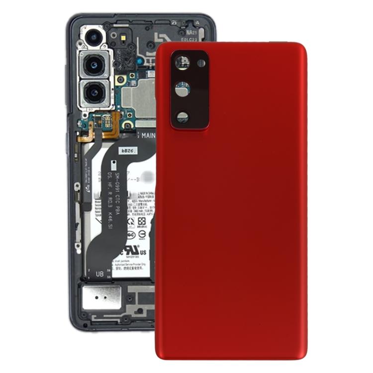 

Для Samsung Galaxy S20 FE Задня кришка батареї з кришкою об’єктива камери червоний