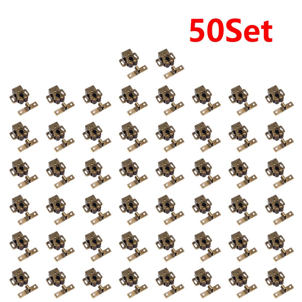 15-50Set Door Stop Closer Stoppers Damper Buffer Magnet Cabinet Catches With Screws For Wardrobe Hardware Furniture Fittings