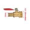 1/8" 1/4" 3/8" 1/2" Außengewinde Messing Kugelhähne 6/8/10/12mm Schlauchtüllen Wasser Öl Luft Gas Kraftstoffleitung Absperr-Kugelhähne