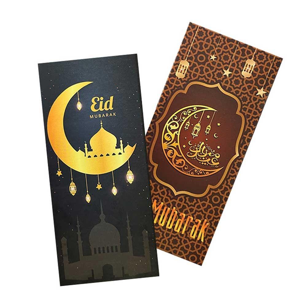 6PCS Multicolor Eid Mubarak Cash Envelopes Paper Lucky Greeting Card  Gift