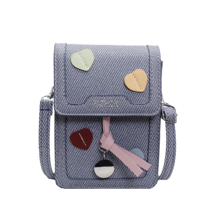 

Fashion versatile small square bag 2024 new shoulder messenger women s bag alphabet personalized change bag foreign style mobile phone bag синій