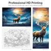RUOPOTY Frame 40x50cm Paint By Numbers For Adults Deer Painting By Numbers Animals Canvas Painting Wall Decor For DIY Gift Art