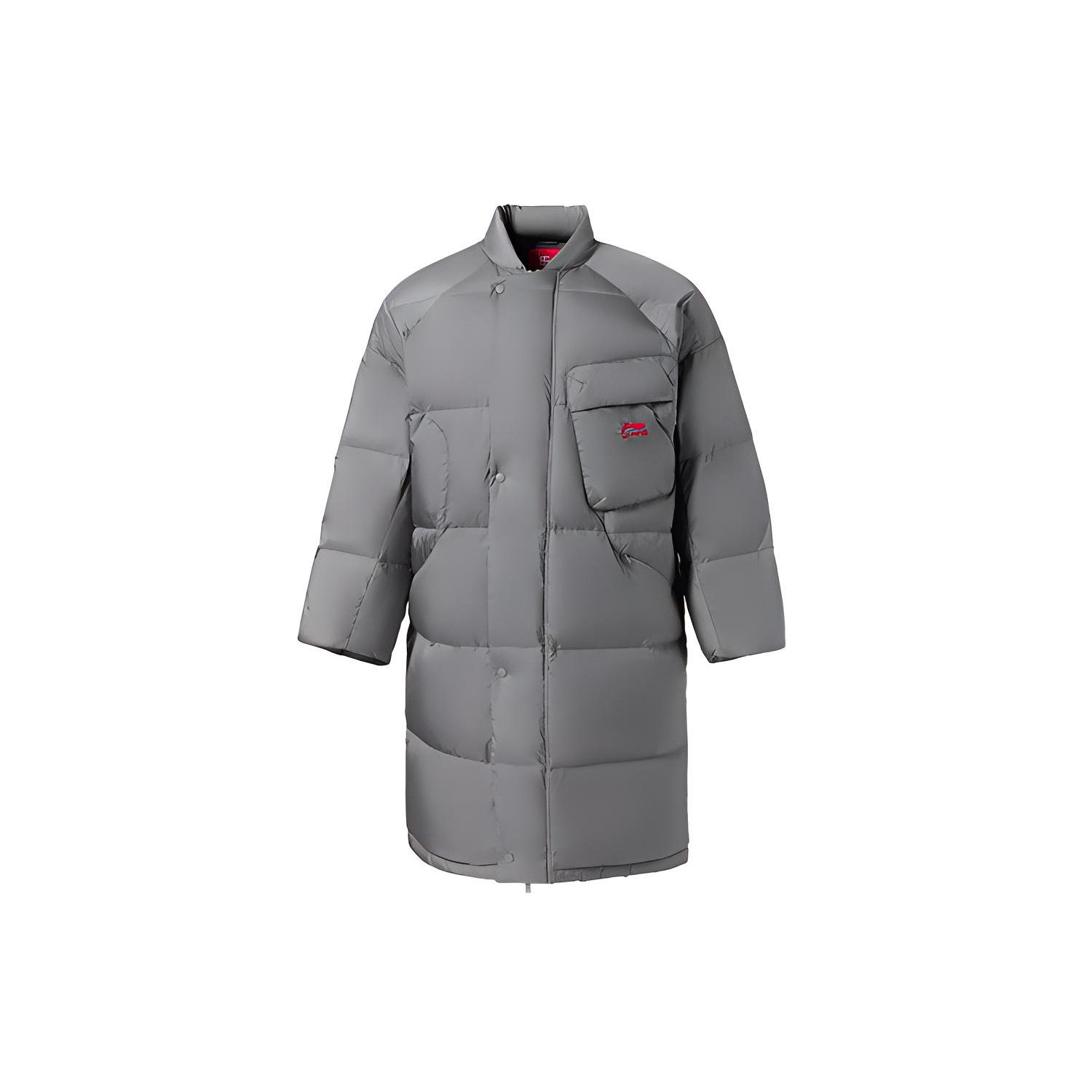 Li Ning Down Jackets Men s Gray Baseball Collar Moderate Other AYMR067-2 XL