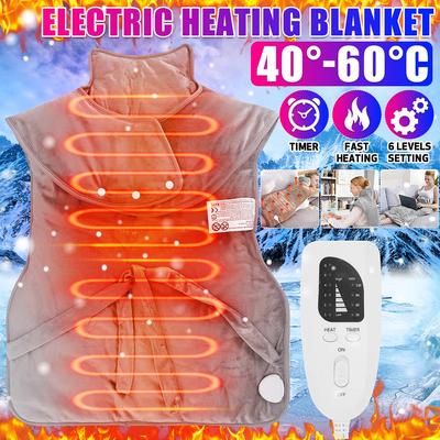 110V-230V Electric Heating Shawl Blanket Pad Shoulder Full Back Heated Washable Ajustable Temperature Pain Relieve Mat