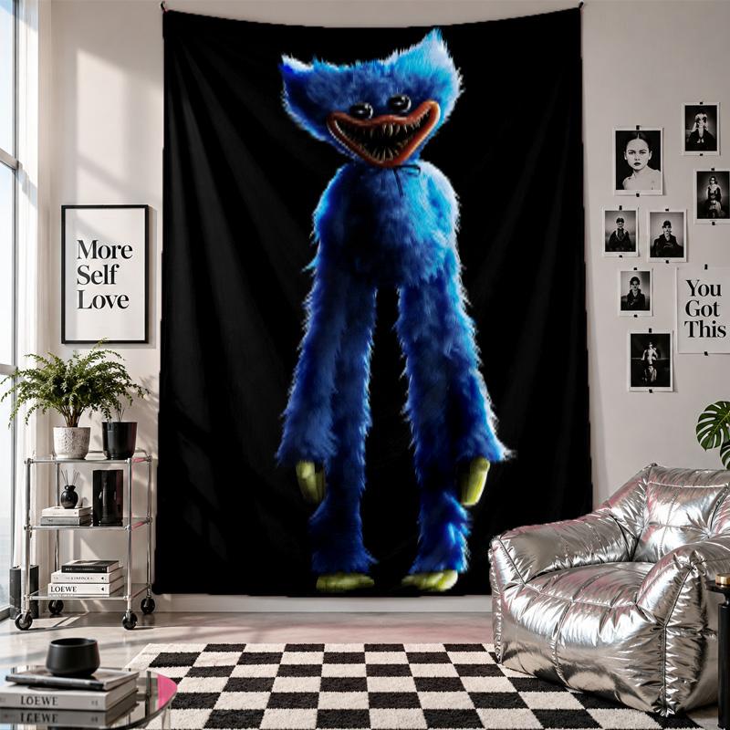 Wall TapestryHuggy Wuggy Art Hanging Cloth Decorative Background Cover for Room Decoration