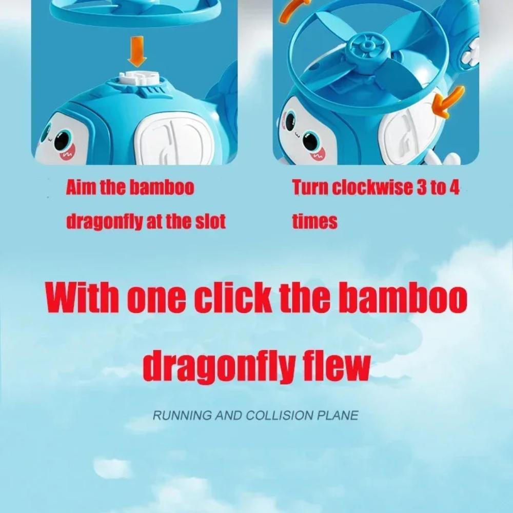 Airplane Boy 3 Year Airplane Bamboo Dragonfly Cartoon Helicopter UFO Toy Airplane Outdoor Game Child Gift