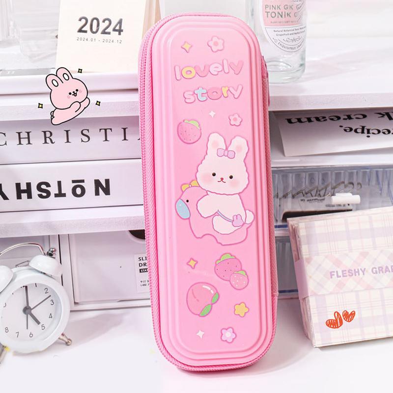 

Большая вместимость канцелярских принадлежностей с рисунком, школьные принадлежности, детский пенал, портативный однослойный пенал с рисунком из мультфильма красный