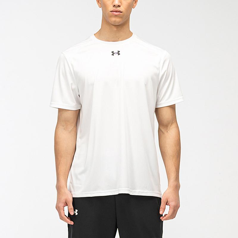 Under Armour Round Neck Training Short Sleeve T-Shirt Men Tops White 21500513-100