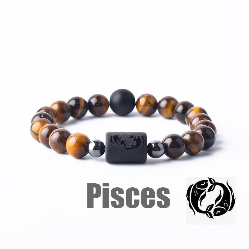 Zodiac Sign Bracelet Homme 12 Constellation Bangles Men Gemini Virgo Leo Libra Bracelet Women Friendship Gift Bracelet on Hand