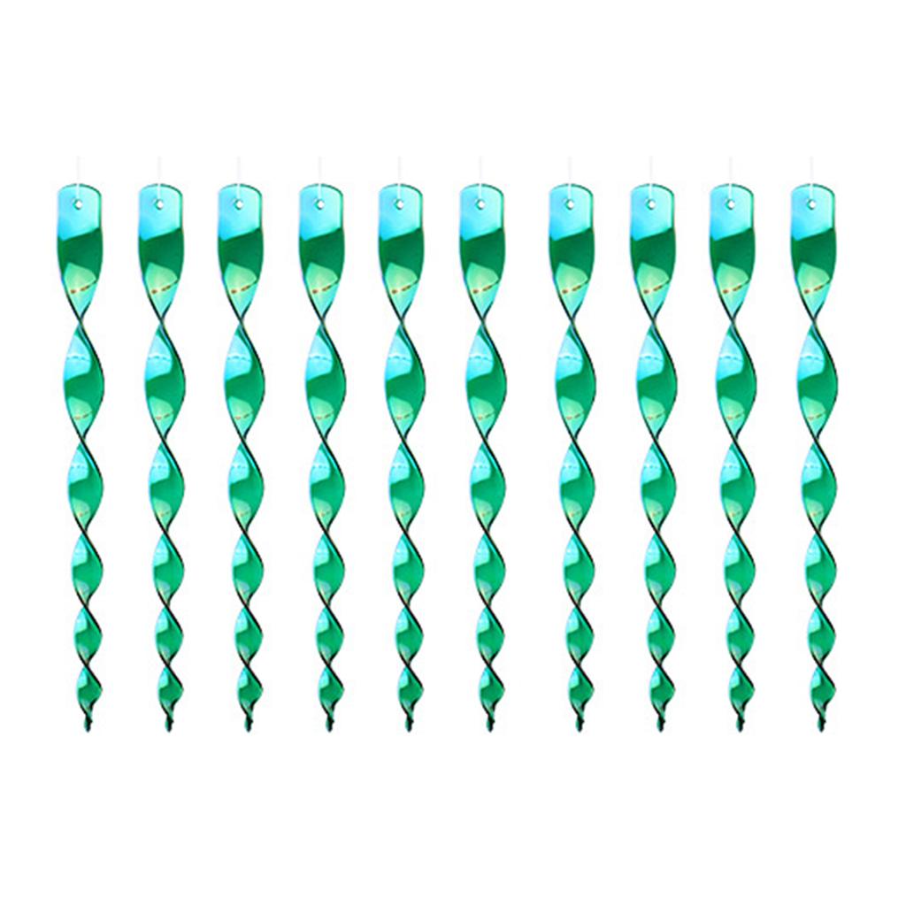 10Pack Rotating Bird Deterrents Spirals Reflective Wind Chime Garden Decors Visual Scare Tool for Patios Backyard Use