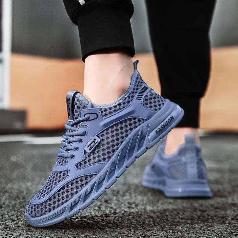 Fashion Fashion Men's Shoes Mesh Sneakers Hollow Out Breathable Casual Shoe Outdoor Sport Running Shoes for Men Comfort Tennis Shoes2024