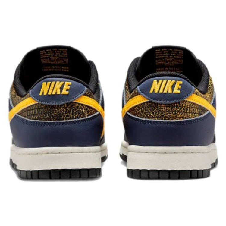Nike Zapatillas de Hombre Dunk Low Vintage Michigan Azul Negro Amarillo Tour FZ4014-010