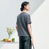 JOY SPEAKER Women's Striped Round Neck T-shirt