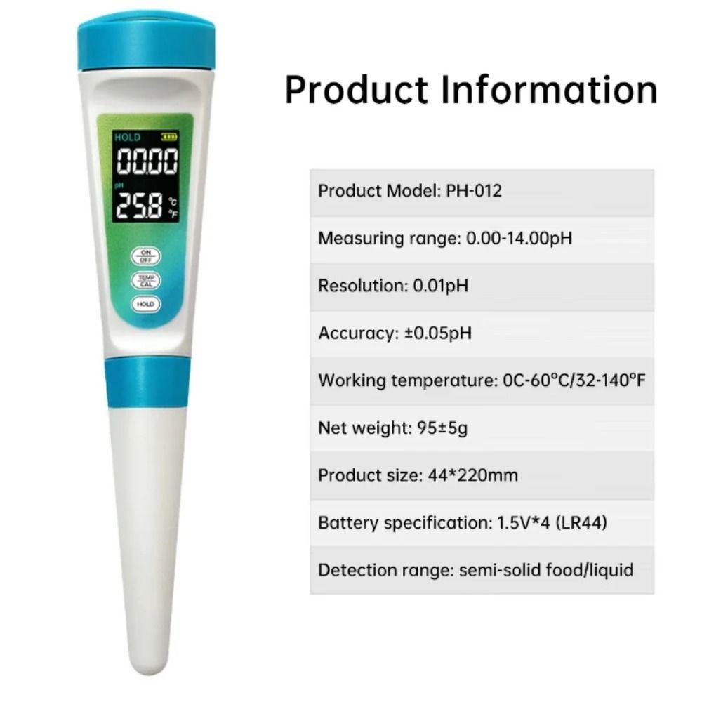 Digital Display PH Meter High Accuracy Water Quality Tester Acidity Analyzer  Food Testing