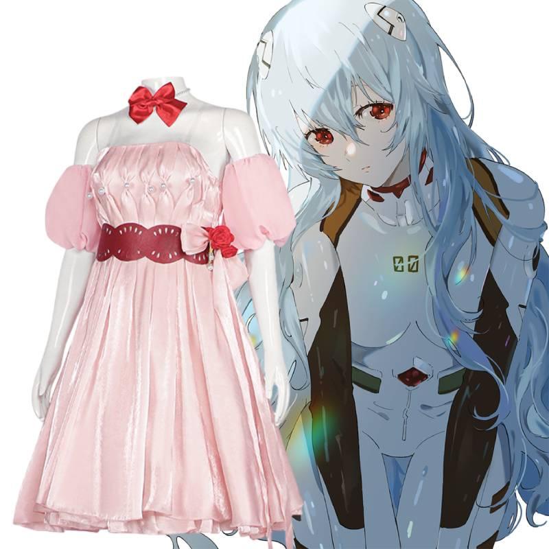 New Century Evangelion Asuka Langley Cosplay Costume By Xingzhiyuan Floral Pink Dress Set