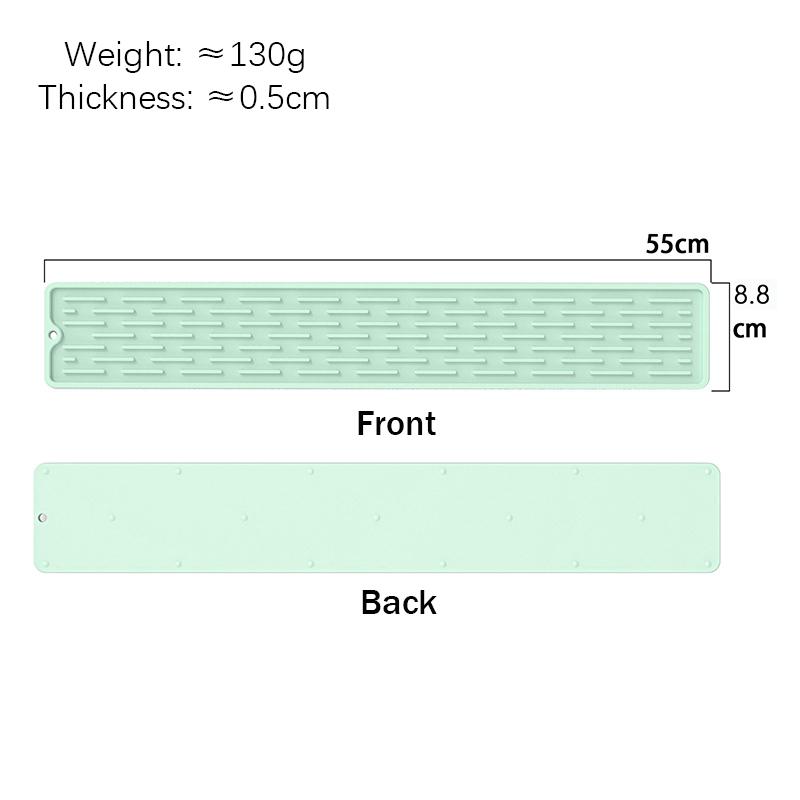 

1PCS Silicone Drip Protection Pads,Household Non-Slip Drainage Mat for Kitchen Countertop,Durable Easy Clean Drying Dish Cup Mat зелёный