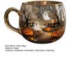 Tazza di Vetro di Halloween Spettrale Fantasma Zucca Tazza da Caffè con Manico Accessori per Bevande per Espresso Tè Caffè