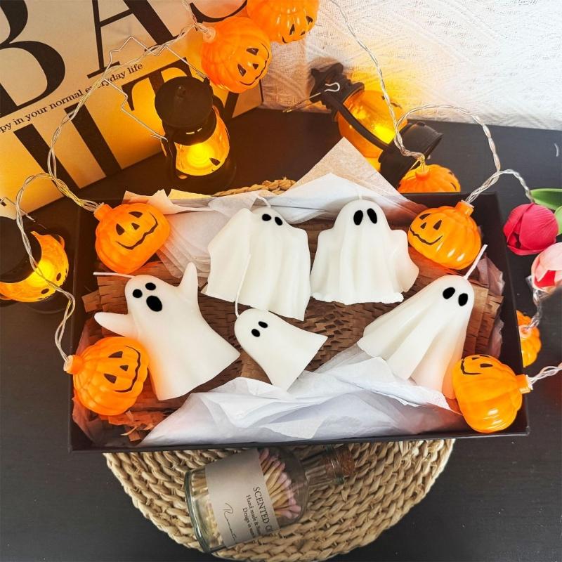 5 Piece Haunting Wax Candle Set Mysterious Flame Safe Decoration Scented Candle Accessories For Festival Event