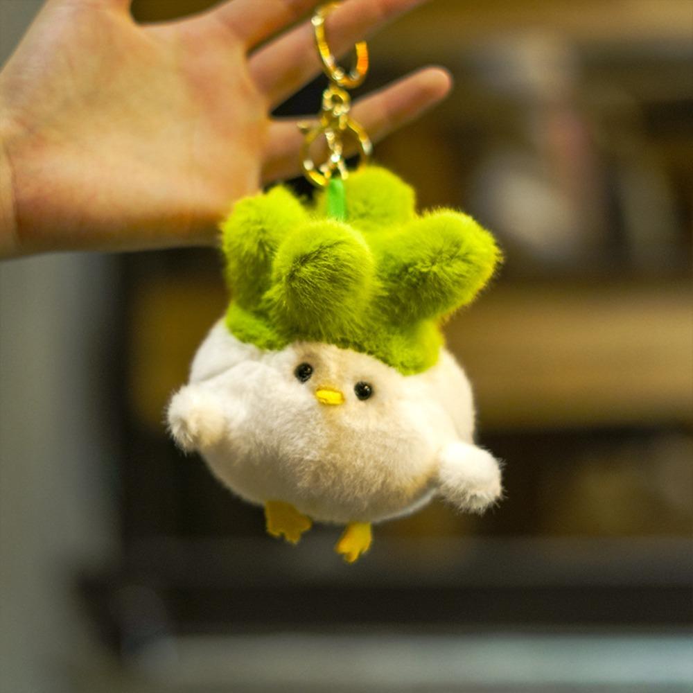PP Cotton Vegetable Chicken Pendant Stuffed Chicken Plush Keychain  Home Party Decor