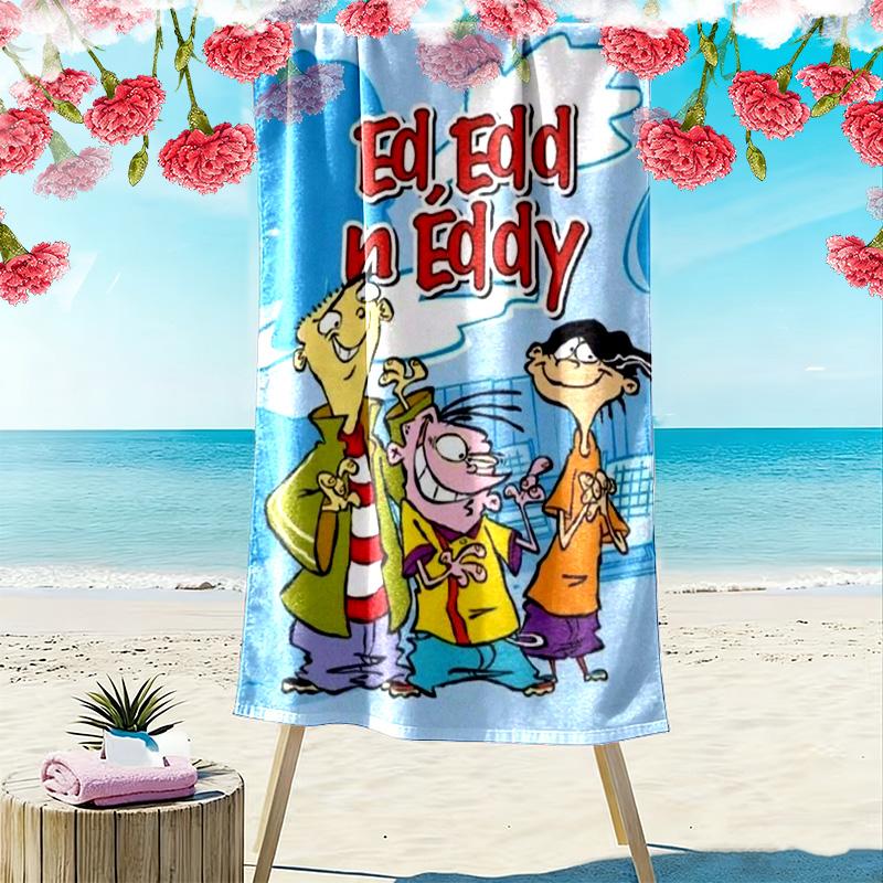 Asciugamano da Spiaggia Stampa Ed, Edd n Eddy, Asciugamano Grande Morbido Asciugatura Rapida per Spiaggia Campeggio Nuoto