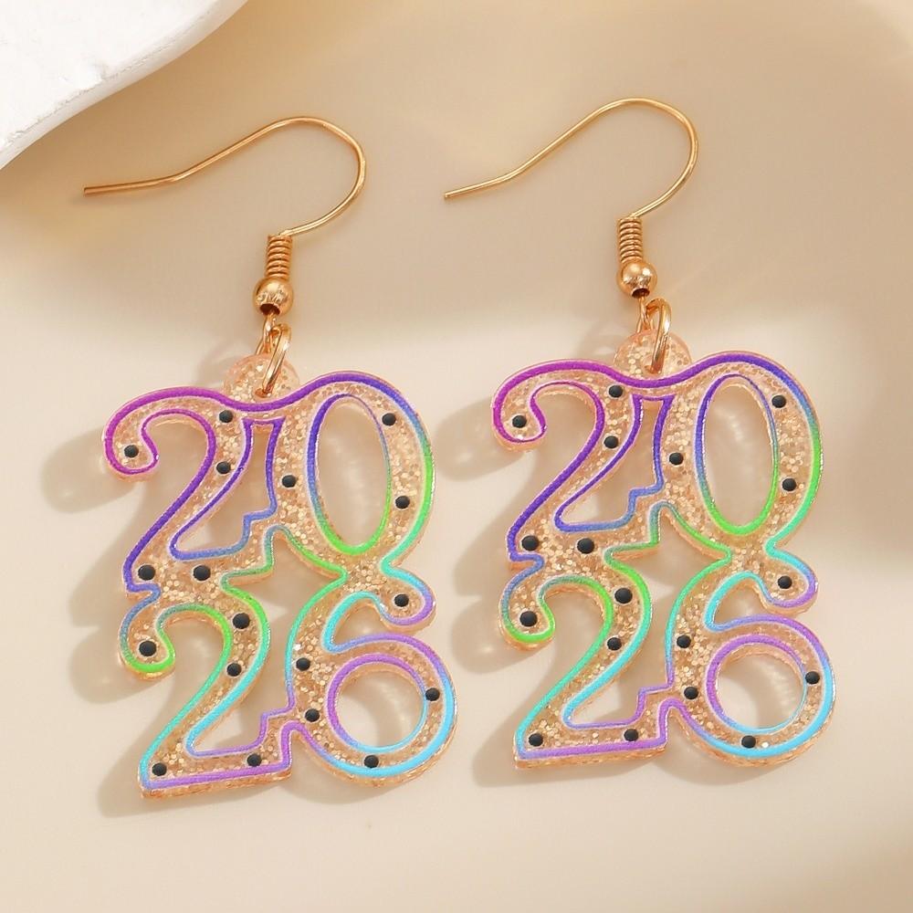 Acrylic Glitter 2026 Stud Earrings Jewelry 2026 Necklace Vintage Party Earrings Pendant  Gift