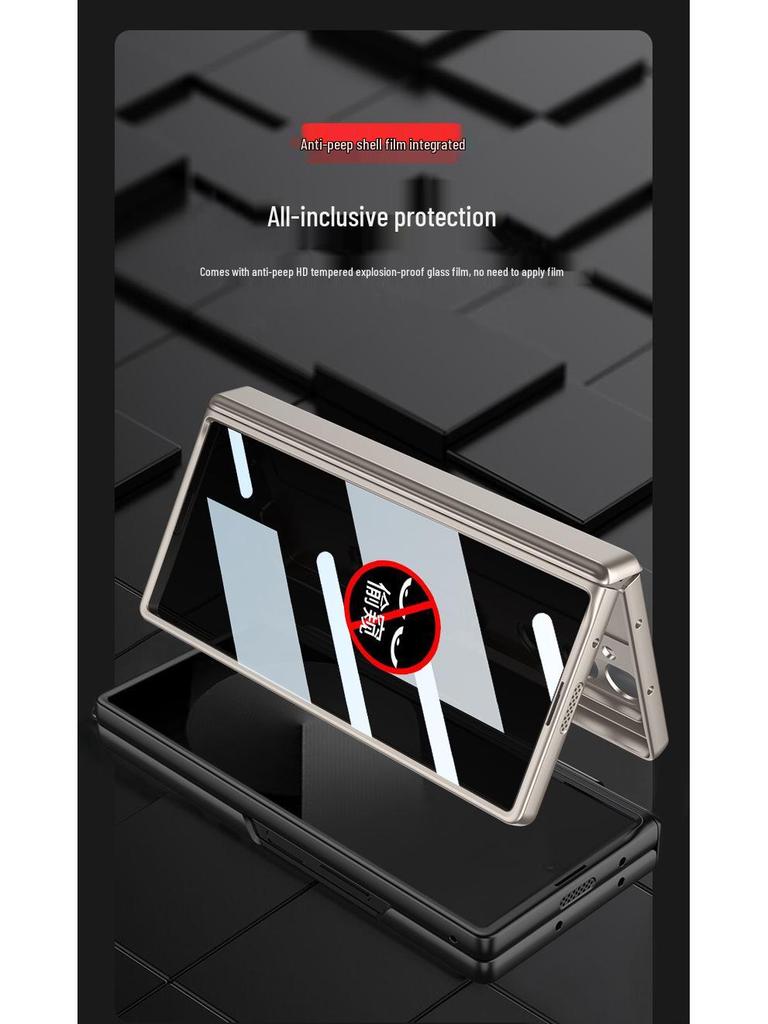 Samsung Z Fold 6 Slim Anti-Peep Magnetic Hinge Case with Full Coverage Screen Protection