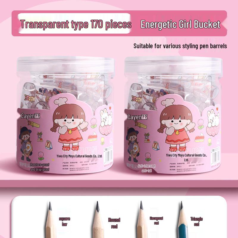 Transparent Pencil Cap for Kids - Grip Aid & Protective Cover