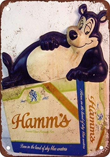 Hamms Beer Bear Vintage Reproduction Metal Tin Sign Retro Metal Vintage Sign 20x30cm(7.8x11.8inch)