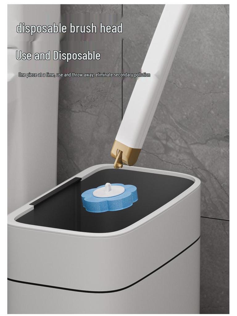 Wall-Mounted No-Dead-Corner Cat Ear Toilet Brush for Home Use