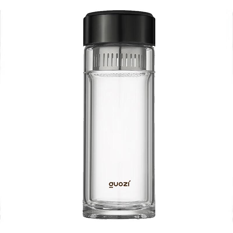 Guozi Double-Wall Glass Tea Infuser Bottle