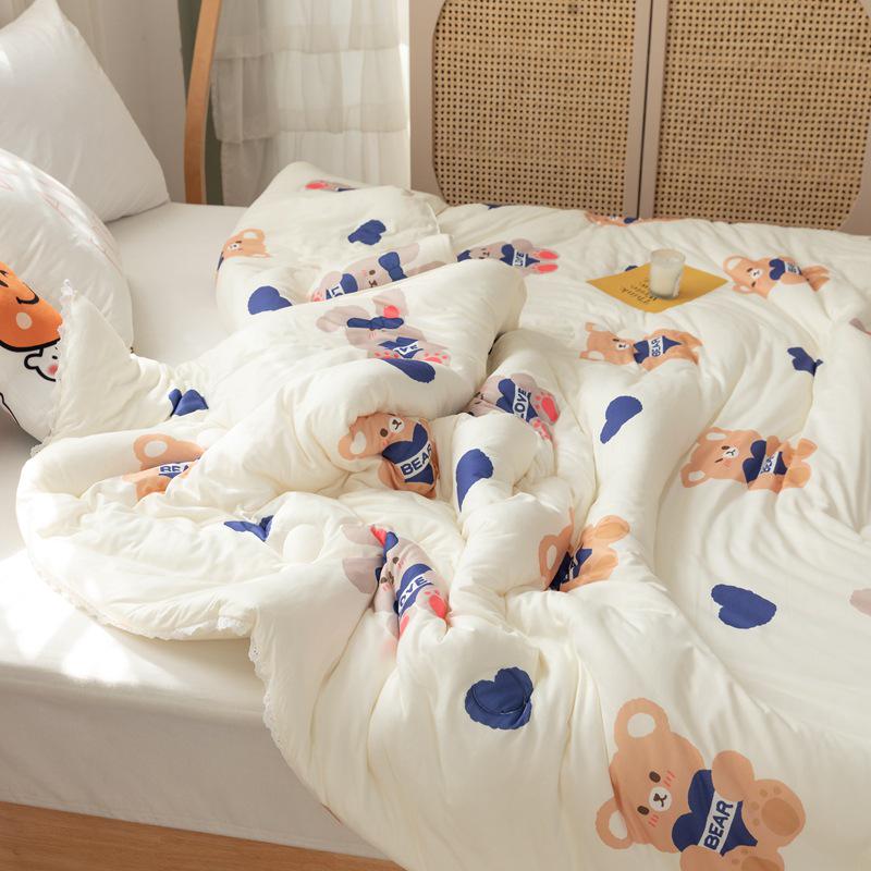 Class A Cotton Summer Quilt for Mother & Baby - Washable, Cool, Suitable for Children & Dorm Rooms