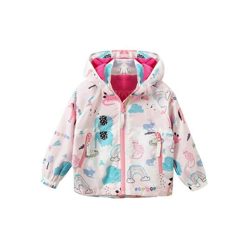 Clothing Autumn and Winter New Style Girls' Outwears Little Girls' Hooded Windbreakers Warm Kidsren's Baby Fleece-Lined Cotton Outwears Polar Fleece