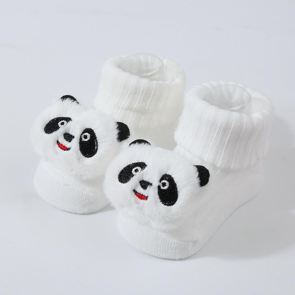Niedliche Cartoon-Puppe Neugeborenen-Socken Frühling Neu Baby Weich Uni Prewalker Strick-Socke Für Mädchen Jungen Säugling Strick-Bodensocken